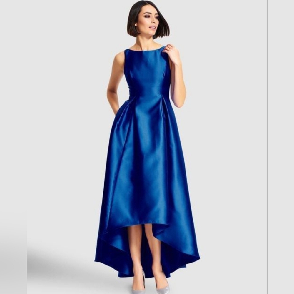Adrianna papell high low gown Royal Blue